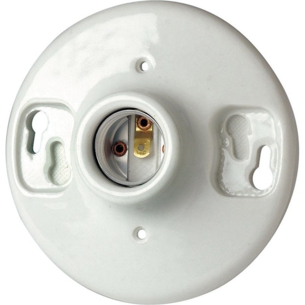 Leviton Leviton Porcelain Incandescent Medium Base Keyless Lampholder 1 pk 49875-000 - main
